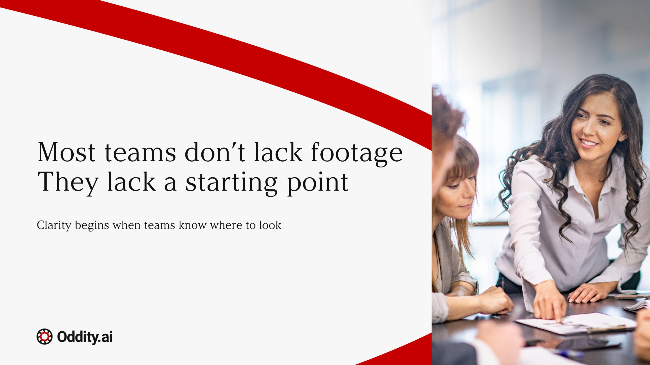 Most teams do not lack footage. They lack a starting point