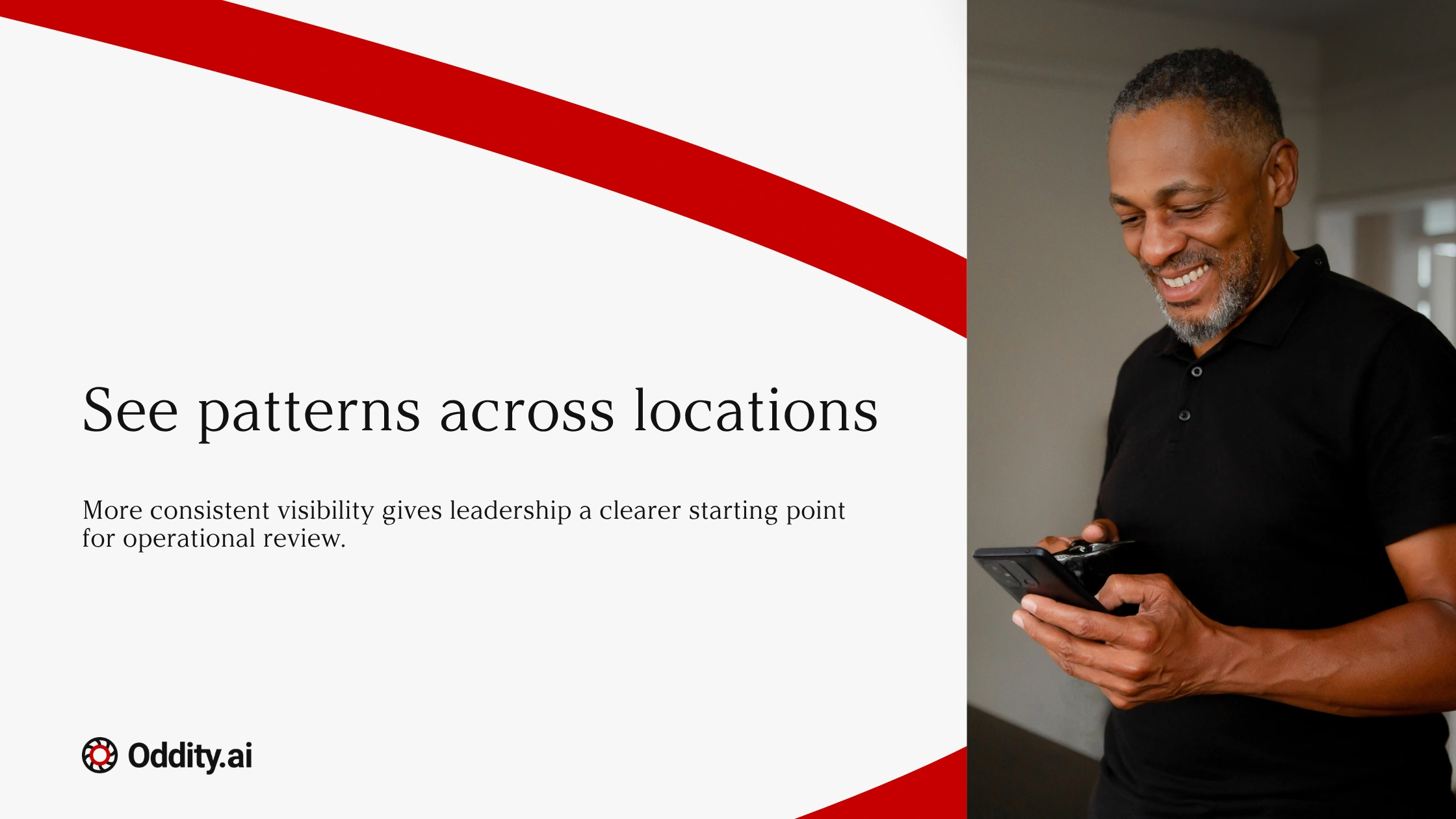 Leadership can see patterns across locations