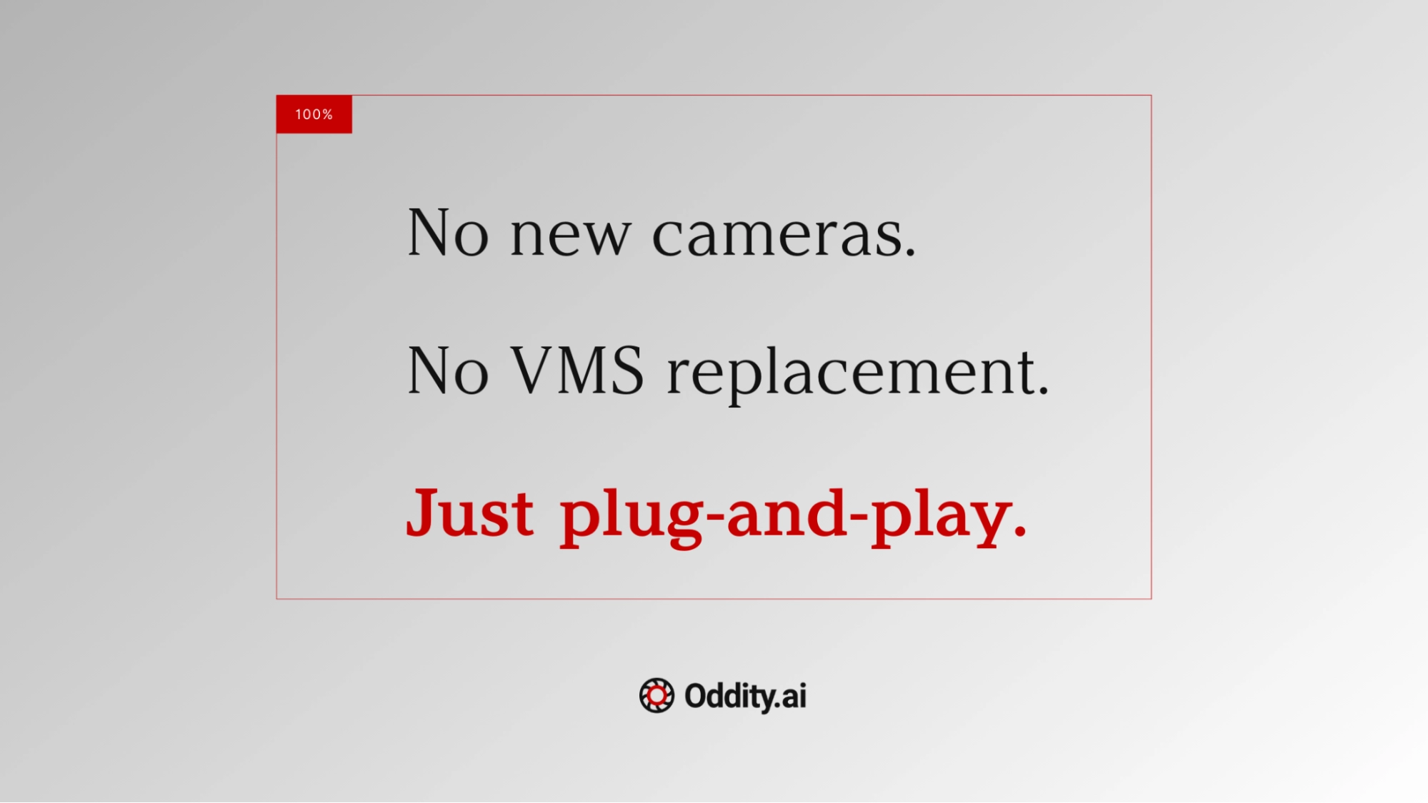 No new cameras required